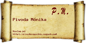 Pivoda Mónika névjegykártya