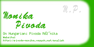 monika pivoda business card
